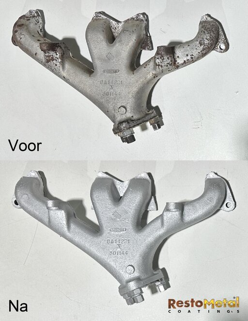 Uitlaat Spruitstuk Triumph Keramisch gecoat in de kleur Zilver , bestand tot 900 graden 