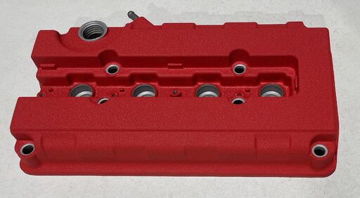 Honda Ventil Deckel beschichtet mit schrumphlak Rot