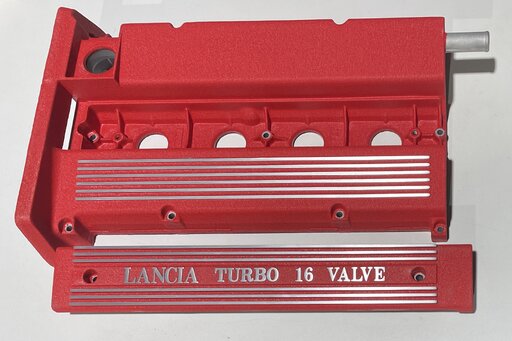 Lancia Delta integrale Ventil Deckel in Rot schrumpf Pulver Beschichtung